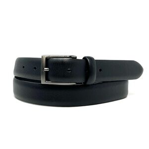 Barney’s New York Men's Black Pebbled Leather Belt Size 38 Gunmetal Buckle